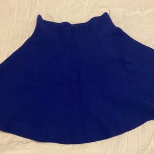 Knit blue skirt